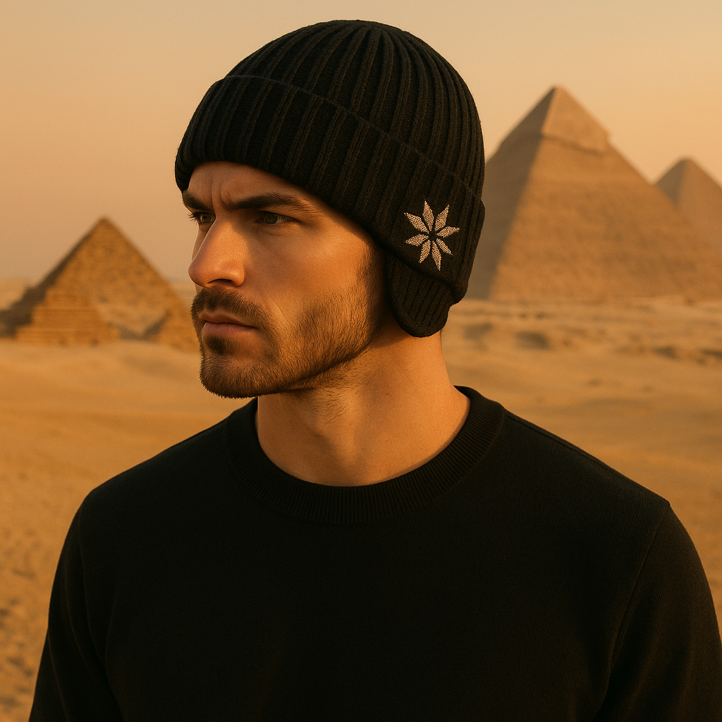 RIPPED KNIT BLACK ICE CAP