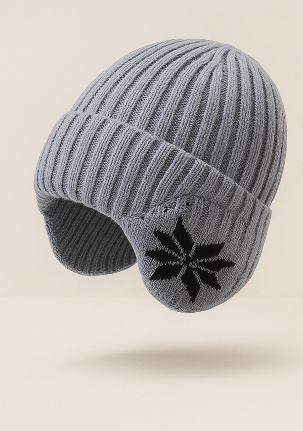 RIPPED KNIT GRAY ICE CAP