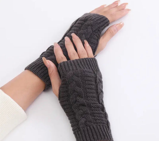 Winter Gloves with Short Fingerless Mitten with Thumb & Index Finger Exposure