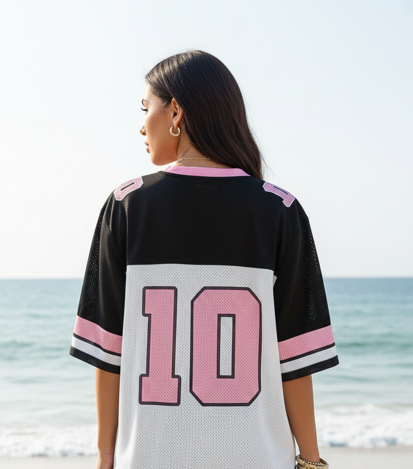 Women V-neck jersey t-shirt no. 10