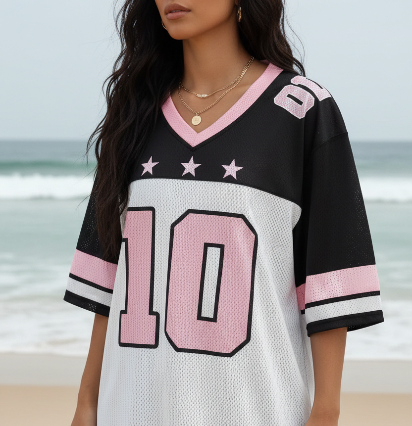 Women V-neck jersey t-shirt no. 10