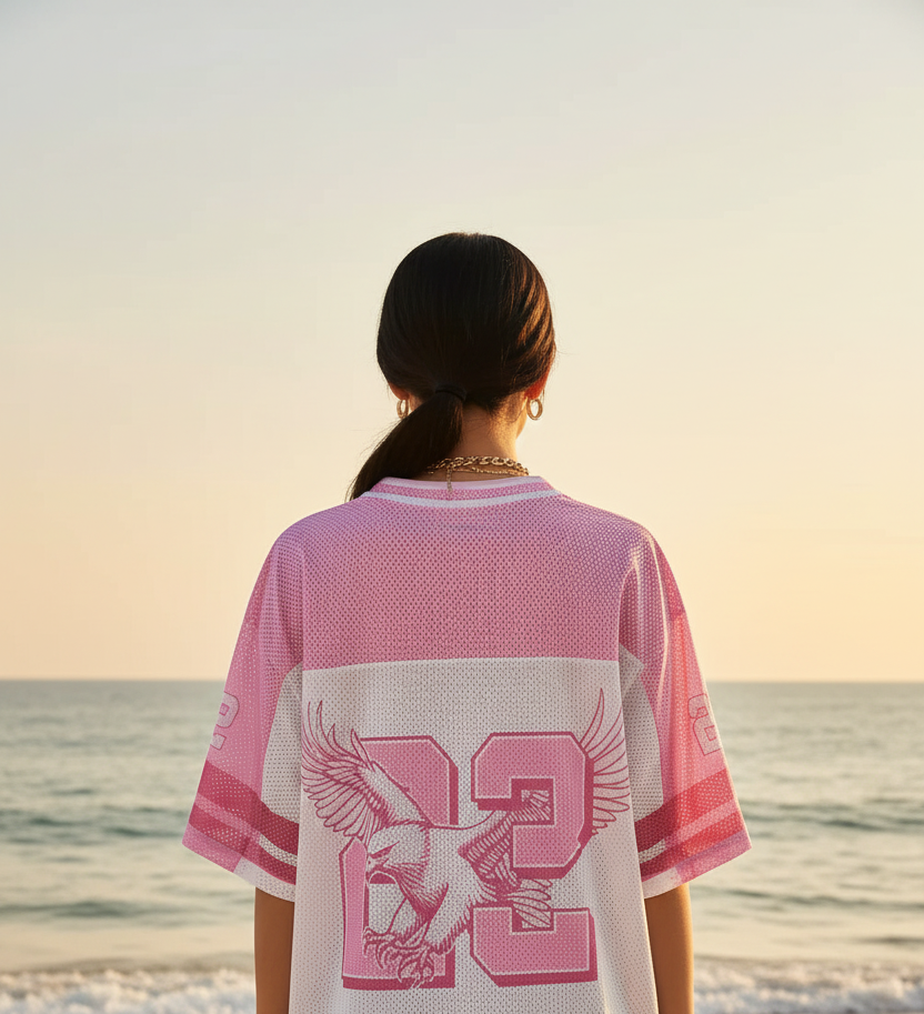 Women V-neck jersey t-shirt ,Eagle 23