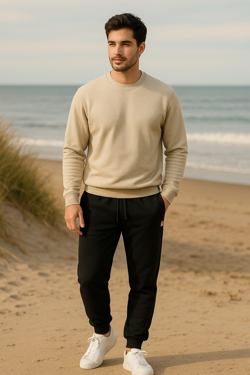 Premium Black Sweatpants with Drawstring